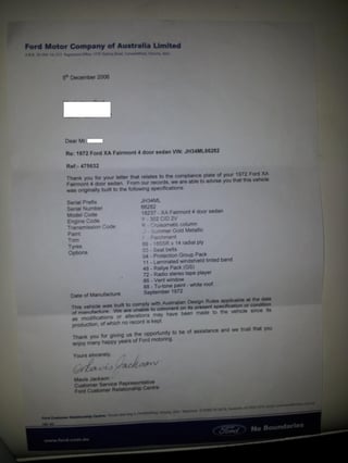 1972 XA GS Fairmont 302 V8