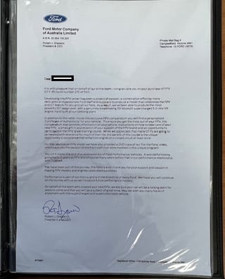 2014 FPV FG MK II GTF  Build No 270/500 - Smoke Grey