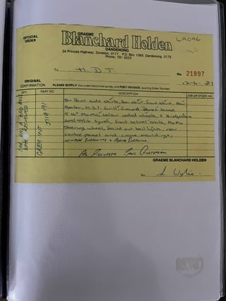 1987 VL HDT Improved Commodore