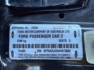 2004 FPV BA GT Build No 808 - Blue Pearl