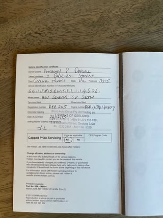 2015 HSV VF GEN-F Senator SV Build No. 20/50