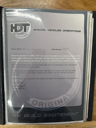 1985 HDT VK Group A SS Build No. 114/500 - 87,801 km 