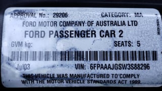 2003 Ford BA Falcon XR6 Turbo