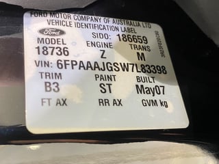 2007 FPV BF II Falcon GT R-SPEC 40th Anniversary - 7090 km …