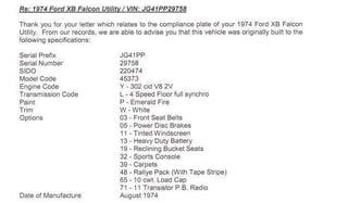 XB GS Falcon Ute 302 V8