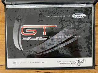 2010 FPV FG GT Build No 47 - Allan Moffat launch of Supercharged GT