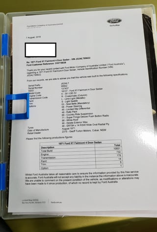 1971 XY GS Fairmont 351 V8