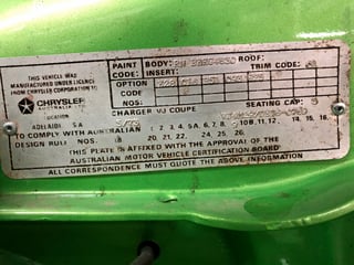 1973 VJ Valiant Charger R/T Replica 265 Hemi