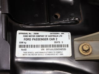 2002 FPV BA GTP - Build No. P002 Press and Brochure car