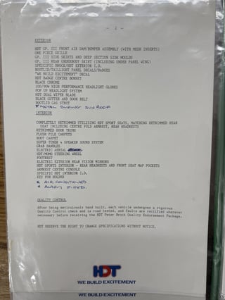 1987 HDT VL Brock Commodore Group 3 Signature Series - Build No 4175