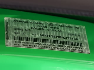 2017 HSV GEN-F2 GTSR Delivery km - Spitfire Green