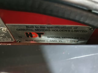 1986 HDT VL Commodore SS Group A #333 - 5,342 km