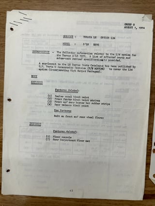 1974 Holden LH Torana L34 SLR 5000