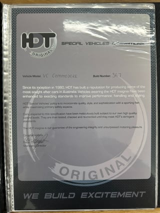 1980 HDT VC Brock Build No 367 - Tuxedo Black