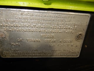 1974 Holden LH Torana SLR - Barbados Green