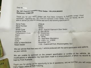 1971 XY Fairmont 302 V8