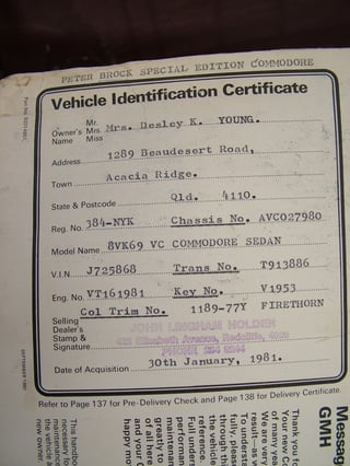 VC Brock Commodore #172