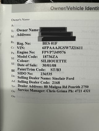 2007 FPV BF MKII Falcon GT - Boss 302 - 19,430 km