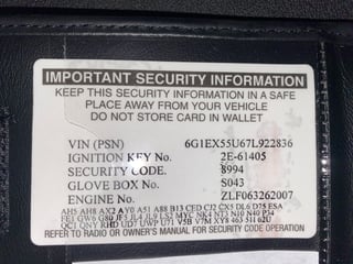 2007 HSV VE GTS Commodore Build No. 001 - 6,024 km