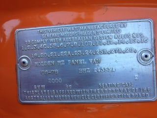 1978 HZ Sandman Panelvan 308 V8