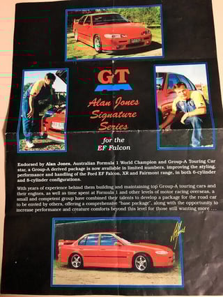 1996 EF Falcon Alan Jones GT Signature Series Build No.1