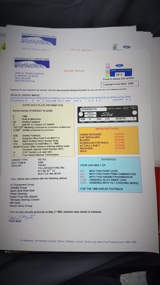 1968 Shelby Mustang GT500KR 428 Cobra Jet (Withdrawn)