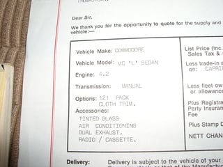 VC Commodore 4.2L V8