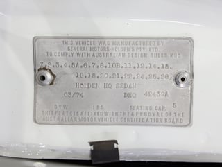 1974 Holden HQ Monaro GTS 308 4sp - Glacier White