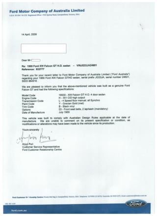 XW Falcon GTHO Phase 1