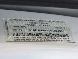 2016 HSV Clubsport R8 Tourer Build No 097 - Heron White …