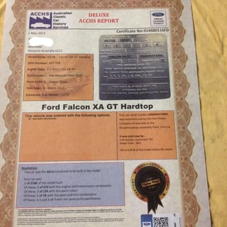 1972 XA GT Falcon Hardtop
