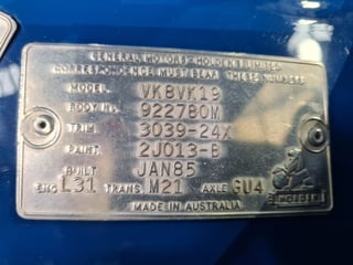 1985 HDT VK SS Commodore #1824