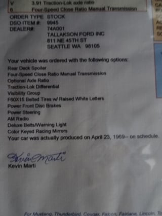 1969 Mustang Boss 302