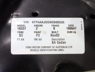 2002 FPV BA GTP - Build No. P002 Press and Brochure car