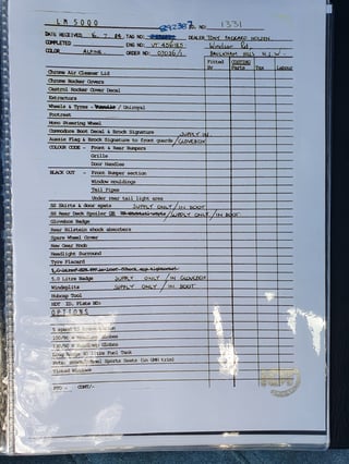 1984 VK HDT Commodore LM5000 Build No.1331