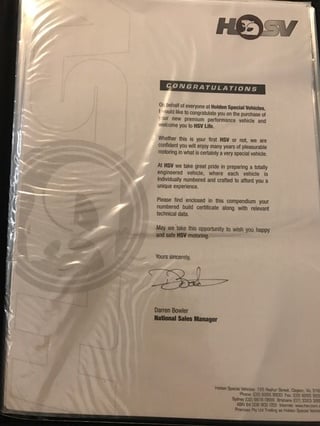 2006 HSV GTO LE - Build No. 003 / 100