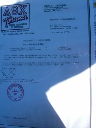 1977 LX Torana A9X 4 Door