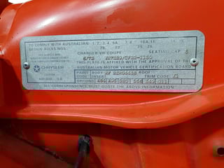 1972 VH E49 Valiant Charger R/T - BIG TANK