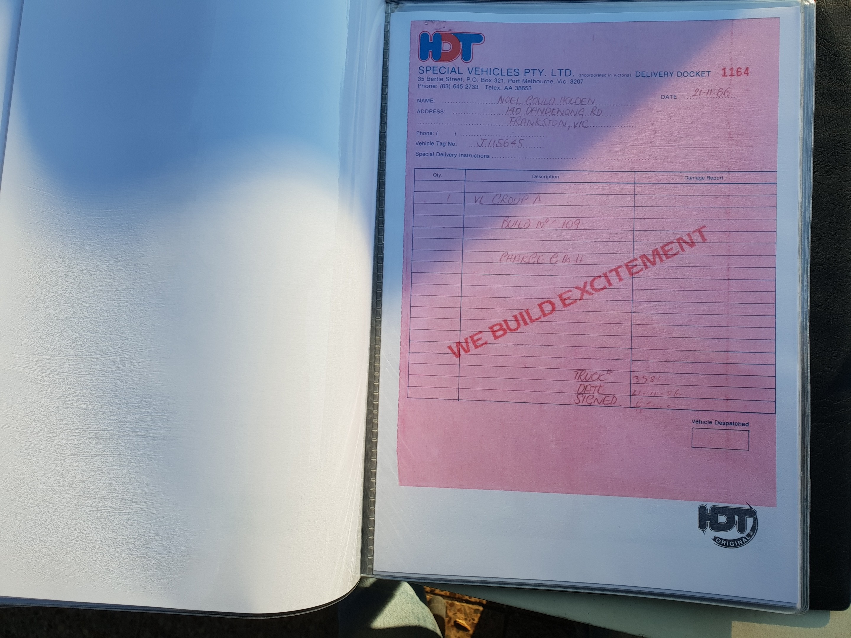 1986 VL SS HDT Group A Commodore #109