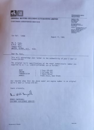 1972 LJ Torana GTR XU1 - 24C Colin Bond HDT Race Car