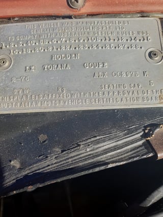 1976 LX SS Torana Hatchback 5.0L