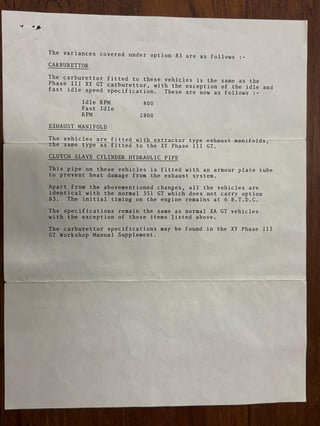 1973 Ford Falcon XA GT Sedan - RPO 83