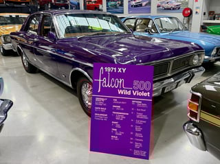 1971 Ford XY Falcon 500 6cyl Top Loader - Wild Violet Sunroof