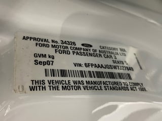 2007 FPV BF MKII Cobra Build No 032 - 24,491 km 