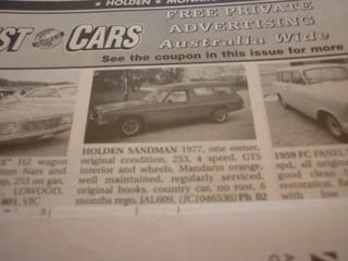 1977 HX Holden Sandman Panelvan