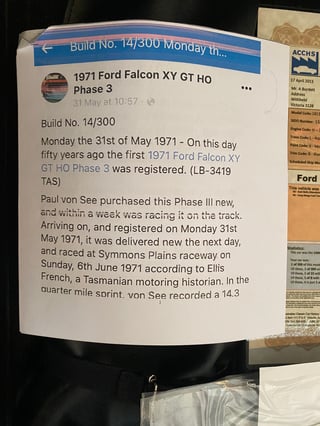 1971 XY Falcon GTHO Phase 3