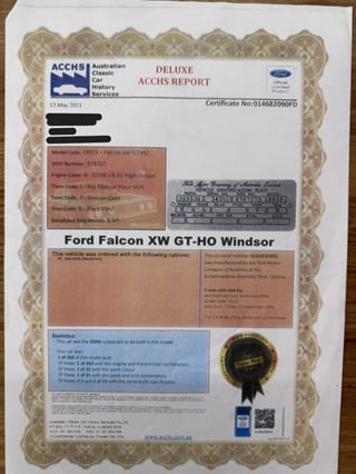 1969 Ford Falcon XW GTHO Phase 1 - Grecian Gold