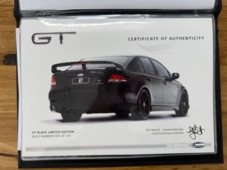 2011 FPV FG MKII GT Black Edition Build No 35/125 - Silhouette
