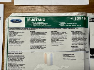 2022 Ford Mustang SM17 Limited Edition Build No 48 - 1 of 1 Grabber Blue Metallic