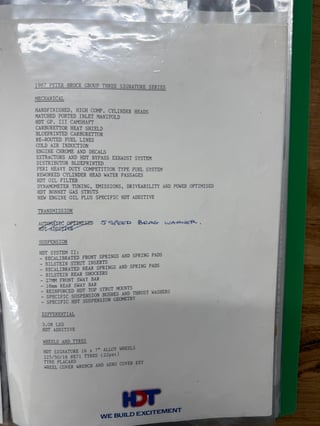 1987 HDT VL Brock Commodore Group 3 Signature Series - Build No 4175